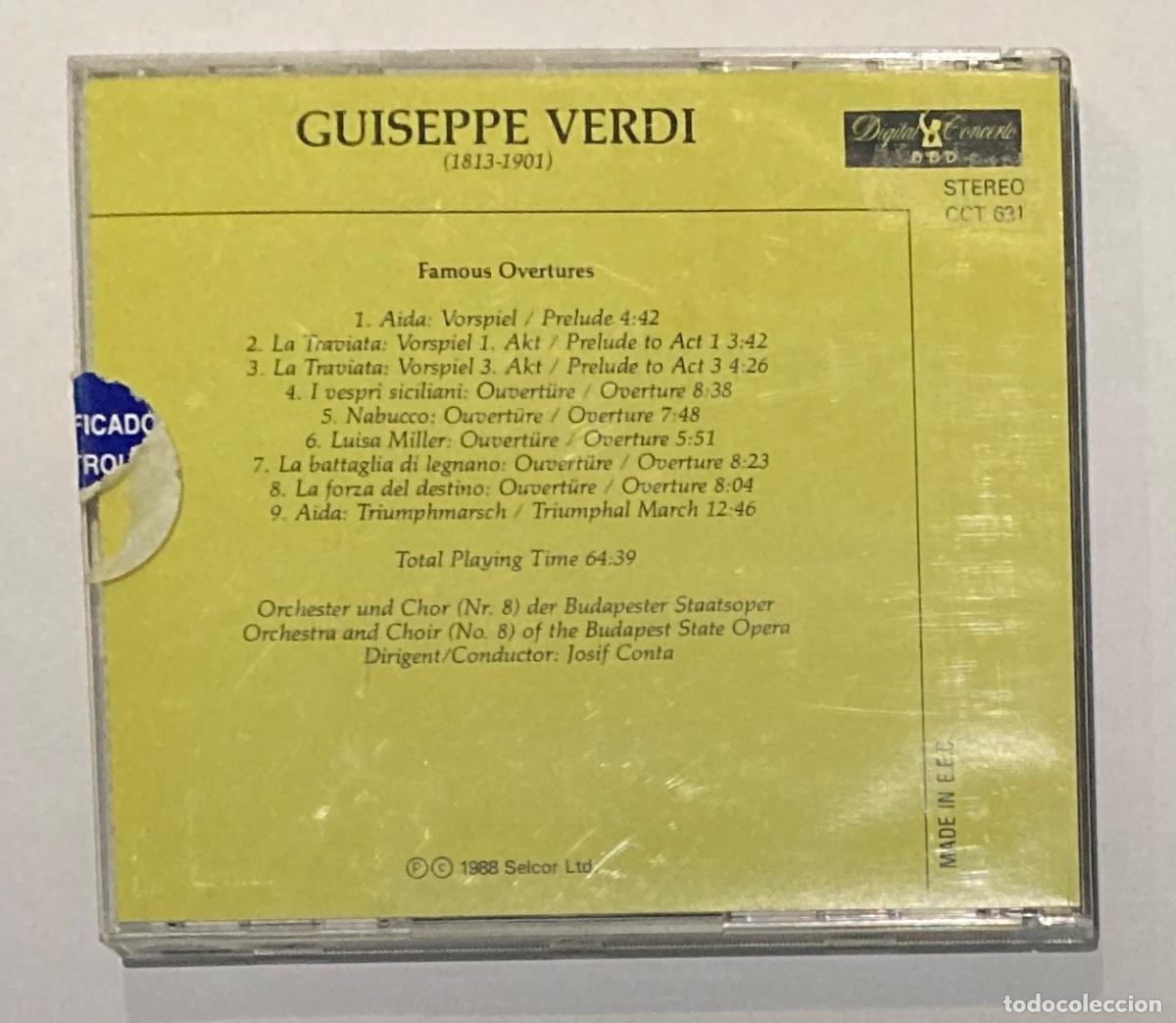 CDs de m&uacute;sica: VERDI. FAMOUS OVERTURES (0323CD) - Foto 2