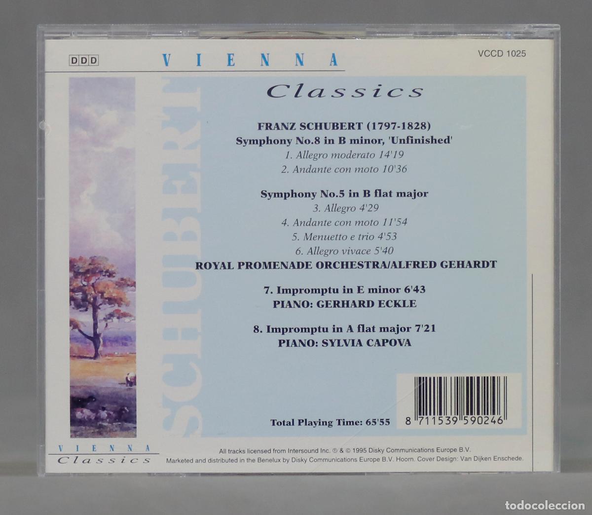 CDs de m&uacute;sica: CD. SYMPHONY 8. 5. SCHUBERT. CAPOVA - Foto 2