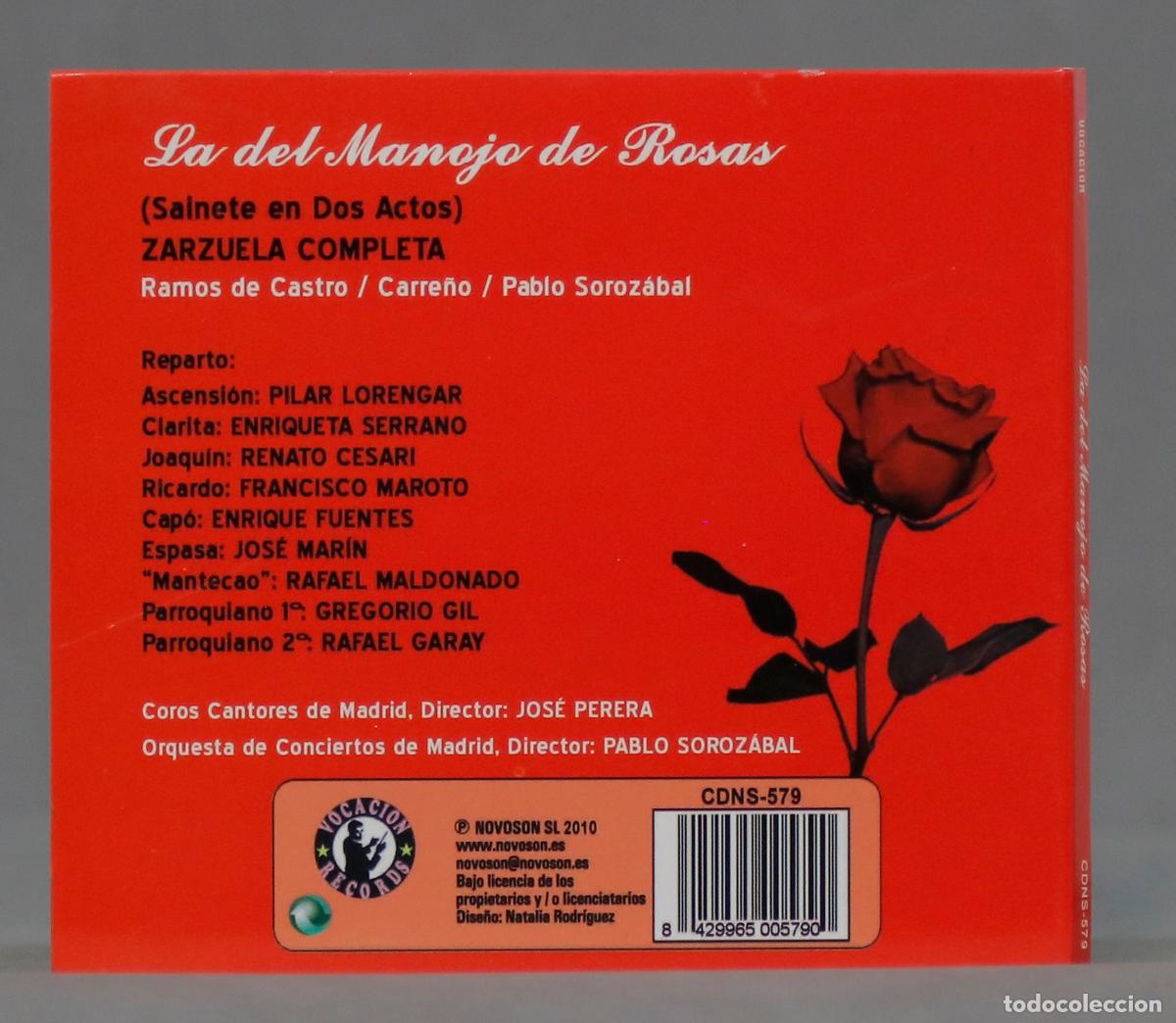 CDs de m&uacute;sica: CD. LA DEL MANOJO DE ROSAS. SOROZABAL - Foto 2