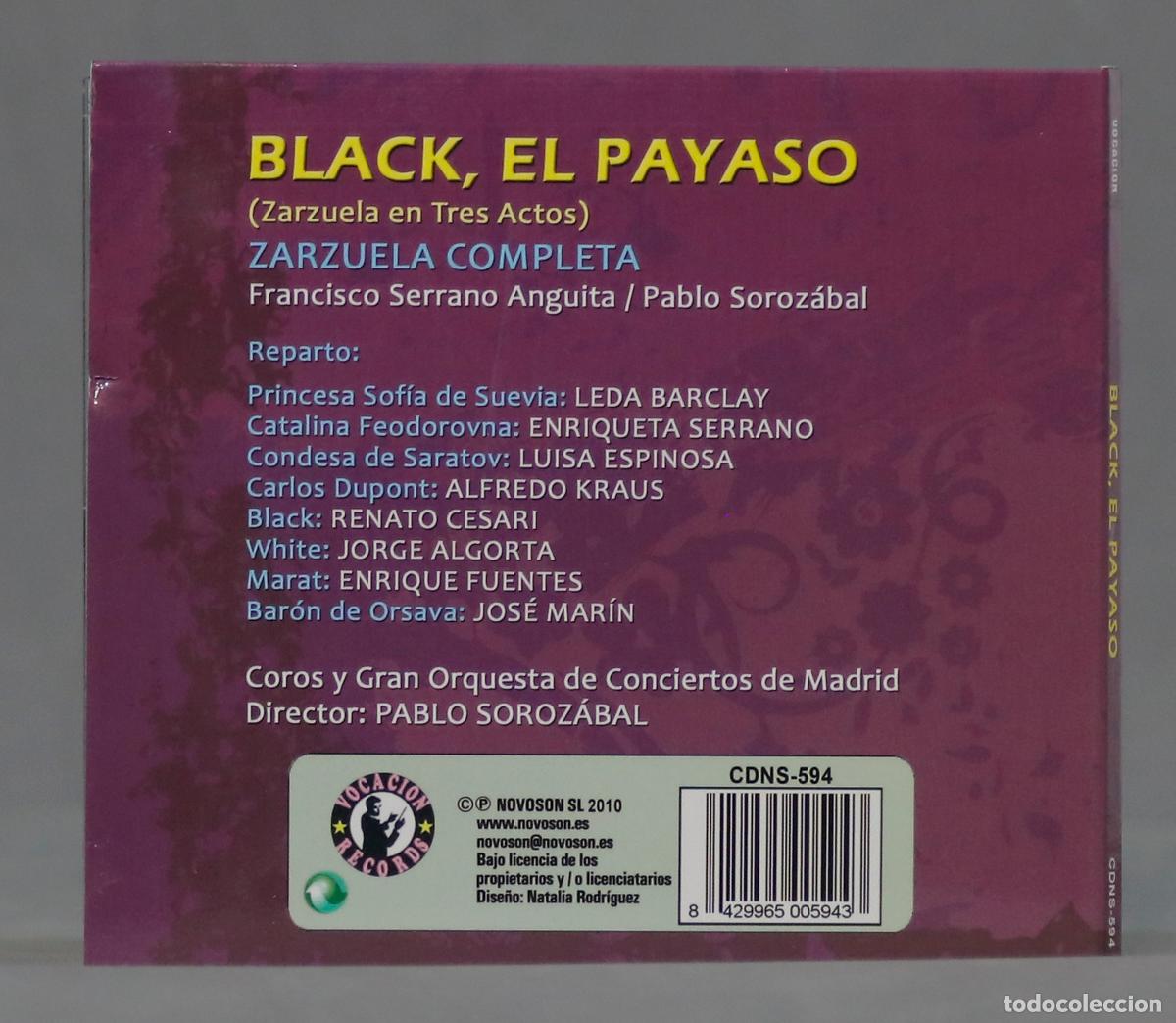 CDs de m&uacute;sica: CD. BLACK EL PAYASO. SOROZABAL - Foto 2