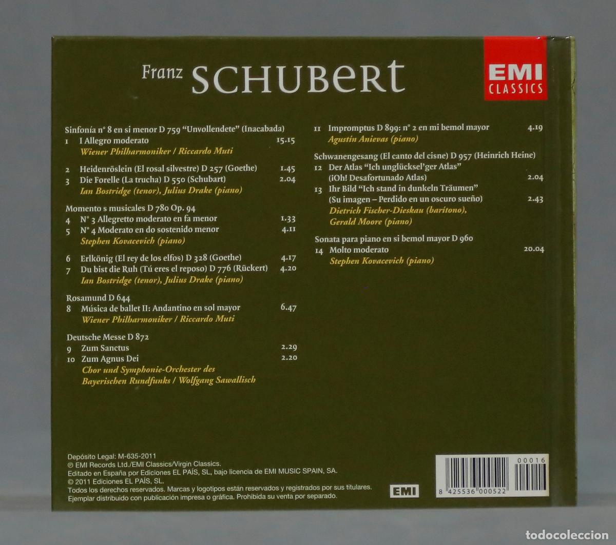 CDs de m&uacute;sica: CD. SCHUBERT - Foto 2