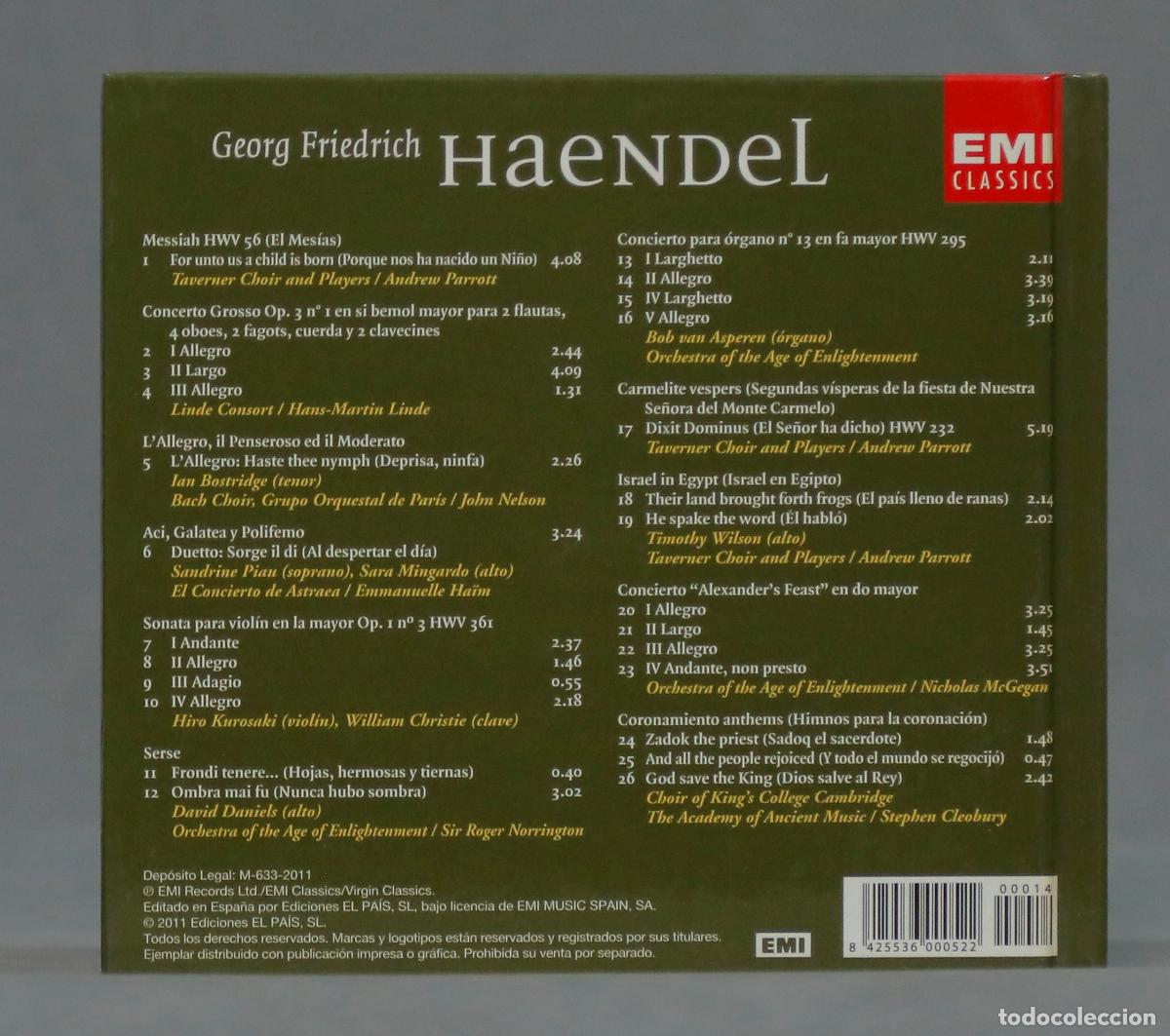 CDs de m&uacute;sica: CD. HAENDEL - Foto 2