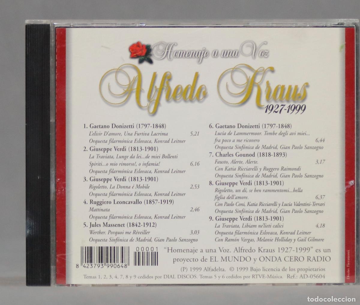 CDs de m&uacute;sica: 2 CD. Alfredo Kraus &ndash; Opera I Y II - Foto 2