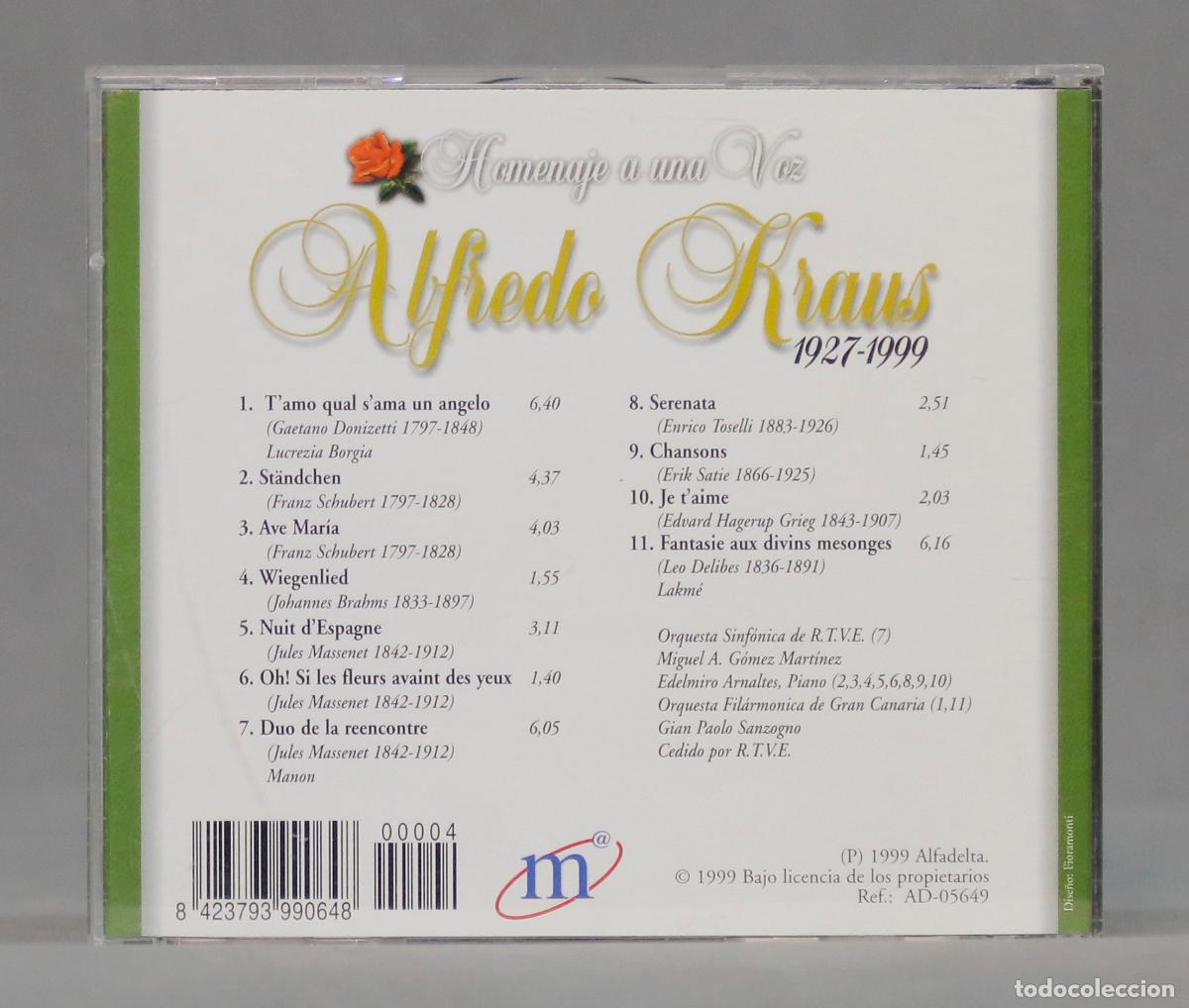CDs de m&uacute;sica: 2 CD. Alfredo Kraus &ndash; Opera I Y II - Foto 4