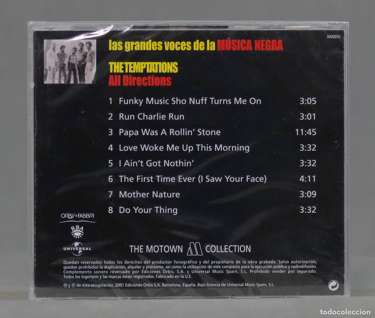 CDs de m&uacute;sica: CD. THE TEMPTATIONS. ALL DIRECTIONS. PRECINTADO - Foto 2