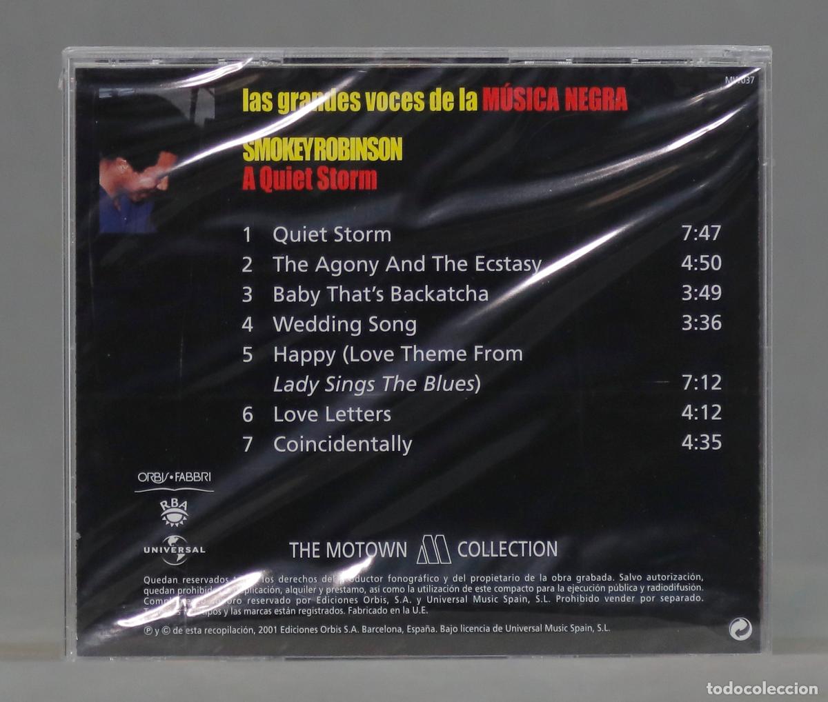 CDs de m&uacute;sica: CD.Smokey Robinson &ndash; A Quiet Storm. PRECINTADO - Foto 2