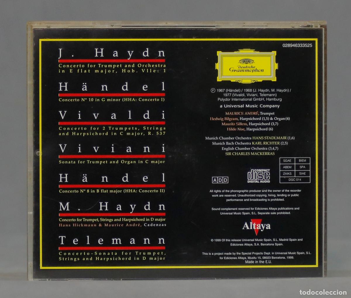 CDs de m&uacute;sica: CD. HAYDN. TELEMANN. VIVALDI. HANDEL. MACKERRAS - Foto 2
