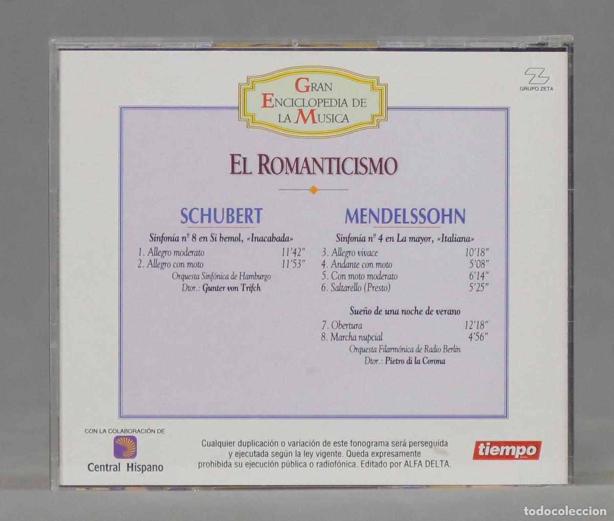 CDs de m&uacute;sica: CD. EL ROMANTICISMO. SCHUBERT. MENDELSSOHN - Foto 2