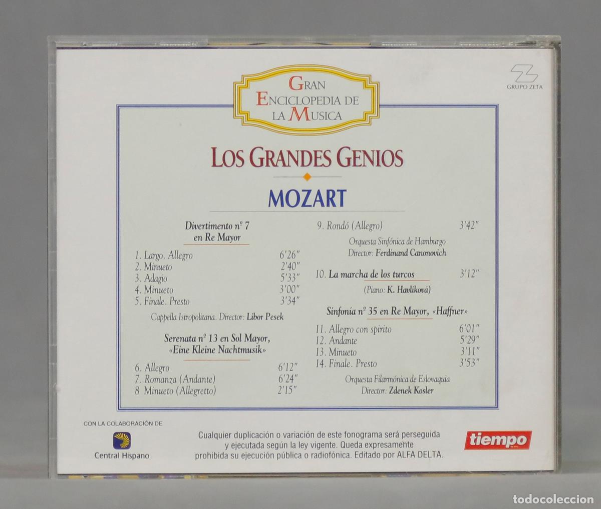 CDs de m&uacute;sica: CD. GRANDES GENIOS. MOZART - Foto 2