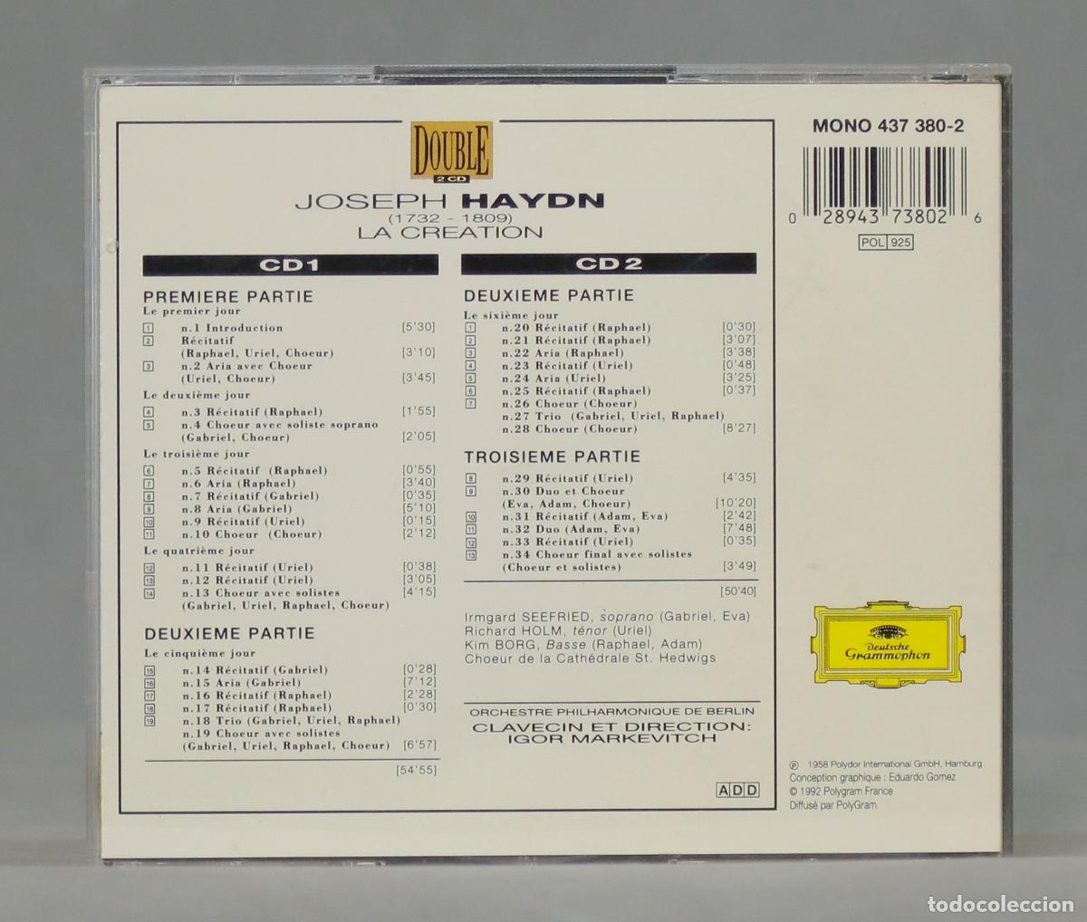 CDs de m&uacute;sica: 2 CD. Igor Markevitch &ndash; La Cr&eacute;ation. HAYDN - Foto 2