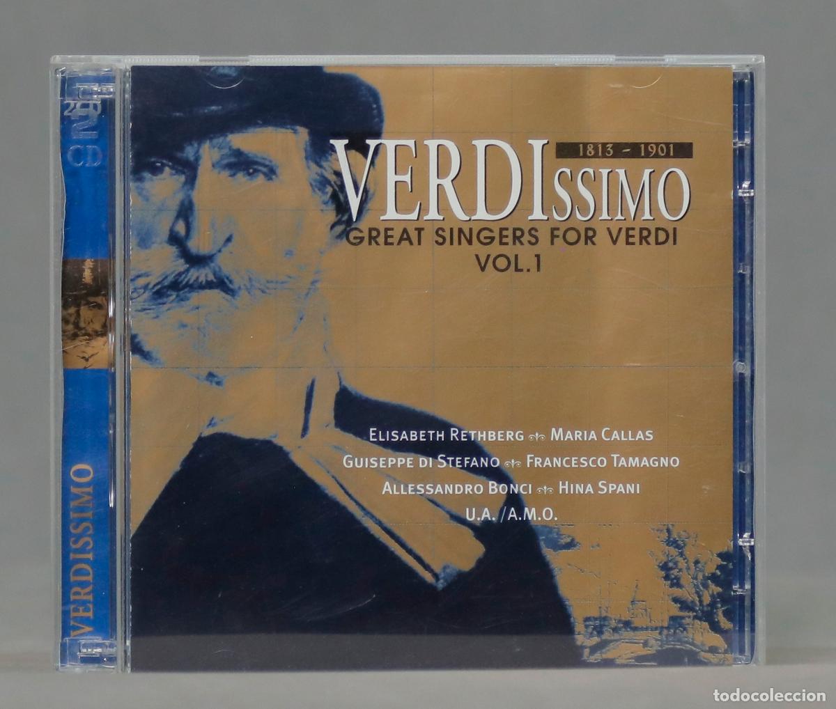 CDs de m&uacute;sica: 2 CD. Verdissimo. Great Singers For Verdi - Foto 1