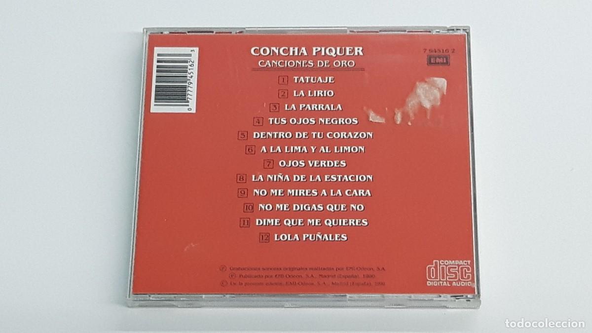 CDs de m&uacute;sica: CD CONCHA PIQUER - CANCIONES DE ORO - 1990 - Foto 3