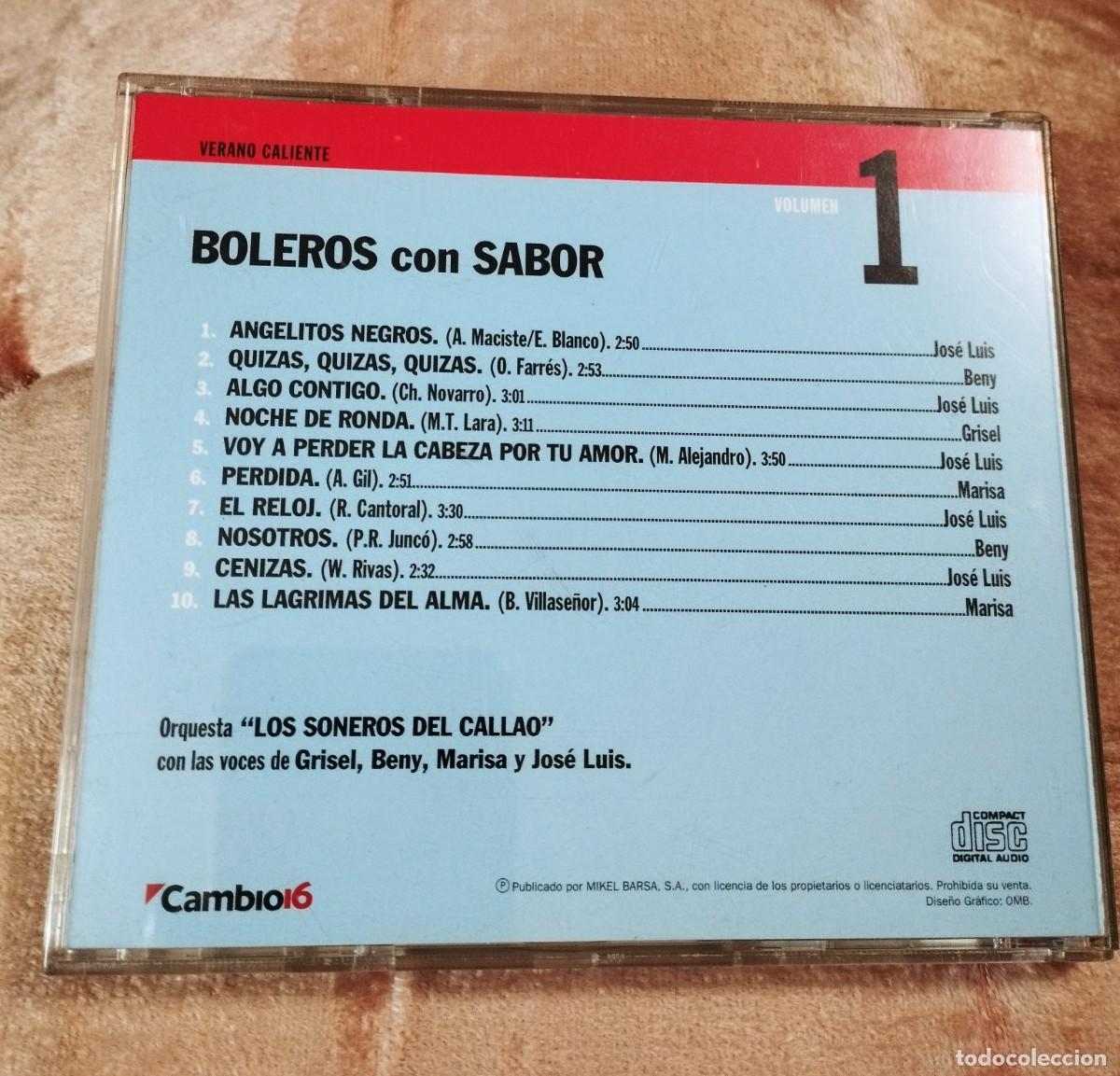 CDs de m&uacute;sica: CD Boleros con sabor - Foto 3