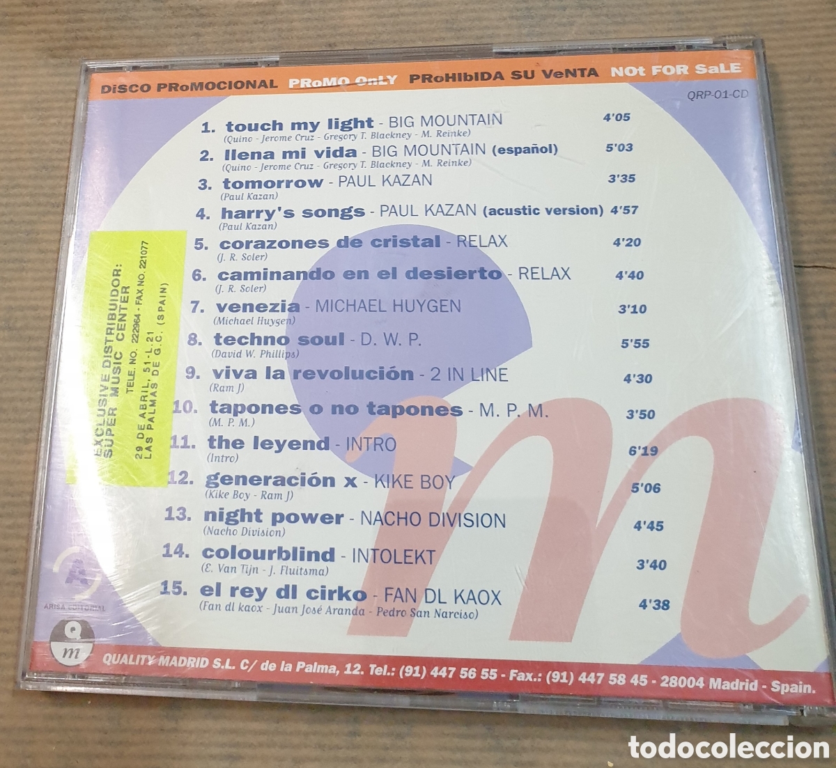 CDs de m&uacute;sica: Quality Madrid. Promocional - Foto 2