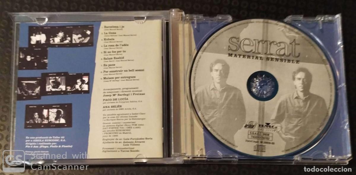 CDs de m&uacute;sica: JOAN MANUEL SERRAT (MATERIAL SENSIBLE) CD 2000 - Foto 3