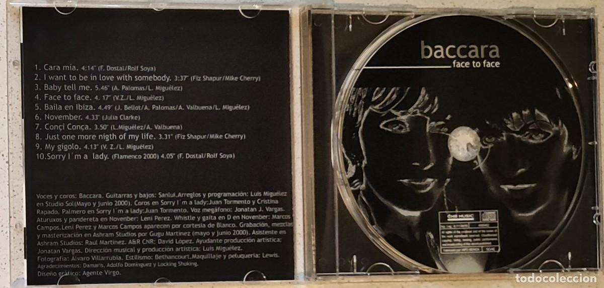 CDs de m&uacute;sica: BACCARA - FACE TO FACE (CD) 2000 - 10 TEMAS - Foto 2