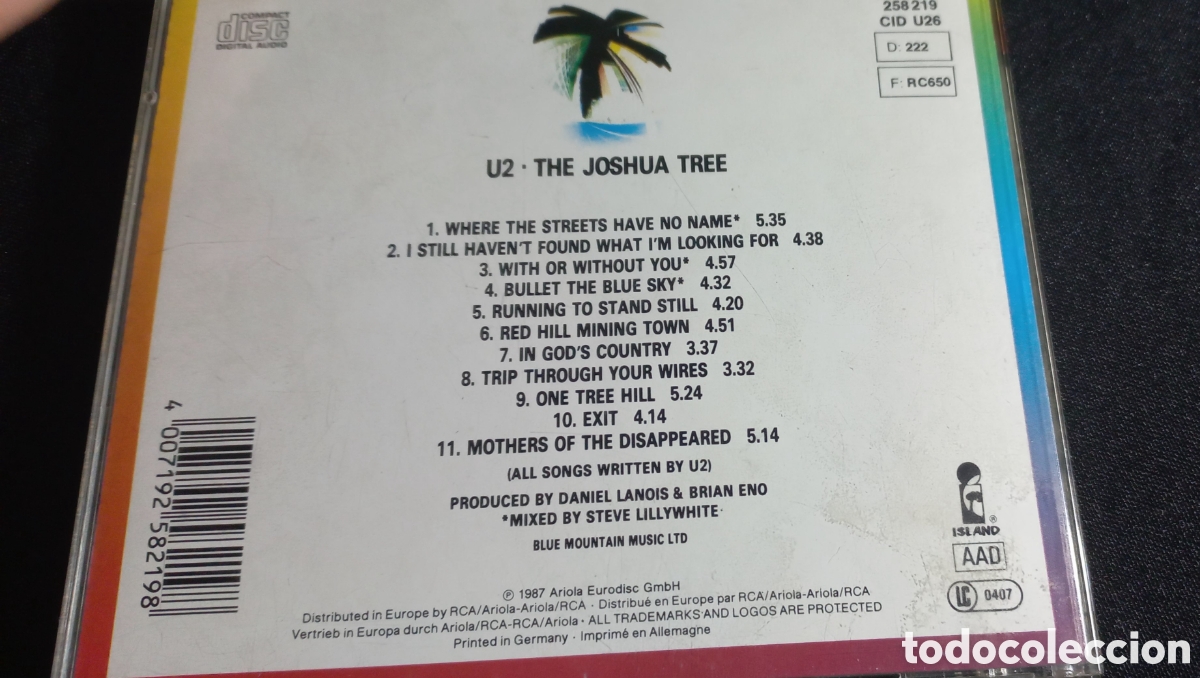 CDs de m&uacute;sica: U2. THE JOSHUA TREE, 1990. - Foto 4