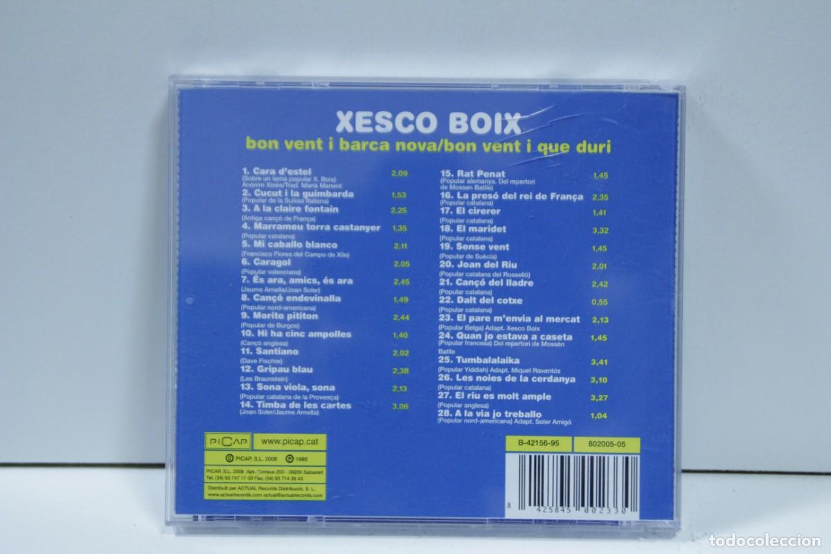 CDs de m&uacute;sica: DISCO CD. Xesco Boix &ndash; Bon Vent I Barca Nova. COMPACT DISC. - Foto 2