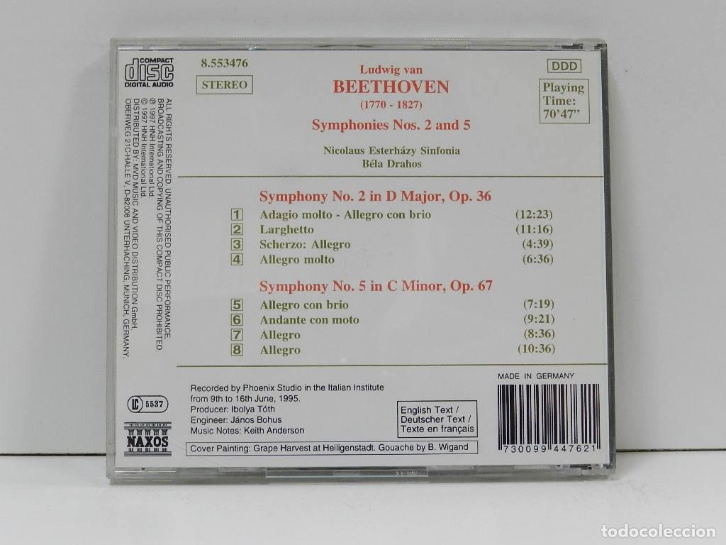 CDs de m&uacute;sica: DISCO CD. Beethoven &ndash; Symphonies Nos. 2 And 5. COMPACT DISC. - Foto 2