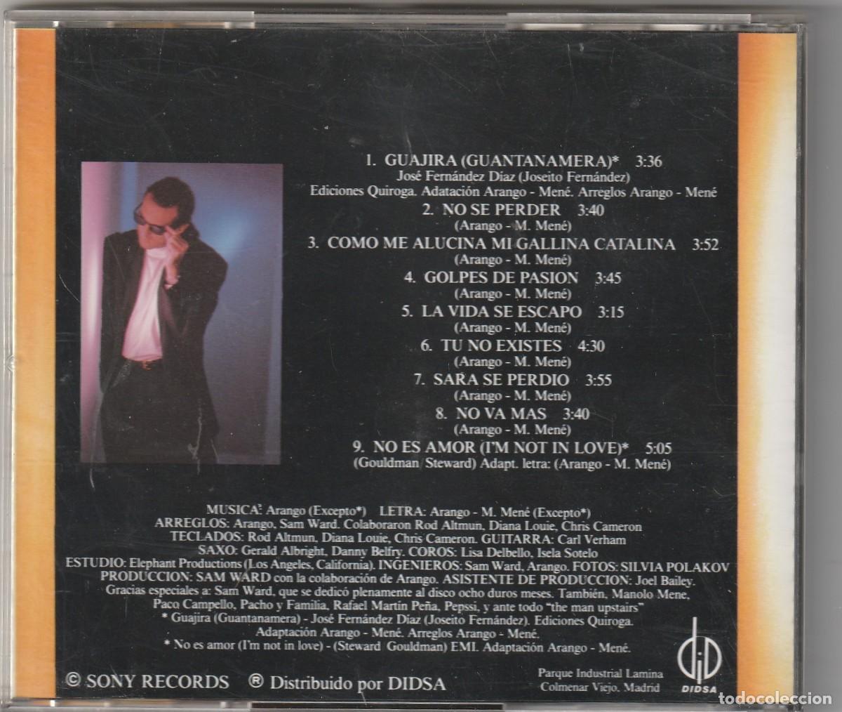 CDs de m&uacute;sica: ARANGO - GUAJIRA (CD SONY-DID) - Foto 2