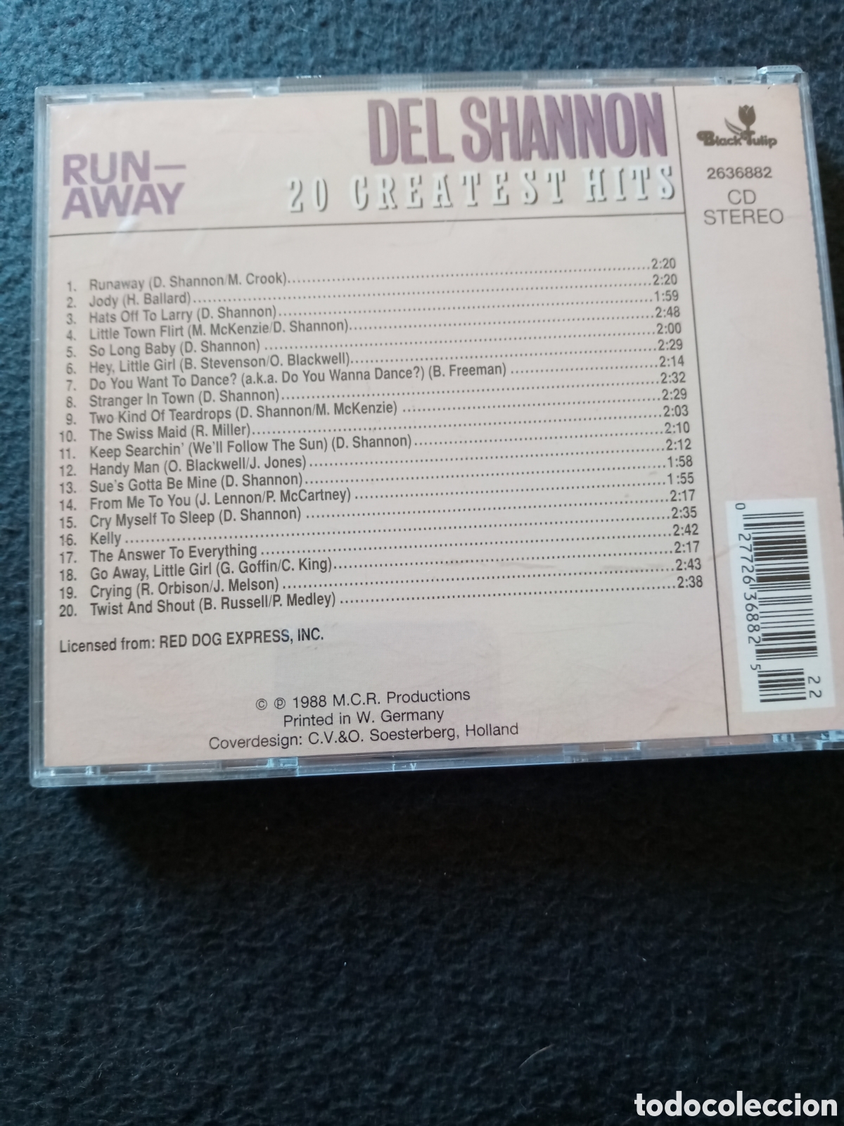 CDs de m&uacute;sica: Del Shannon.Runaway.CD - Foto 2