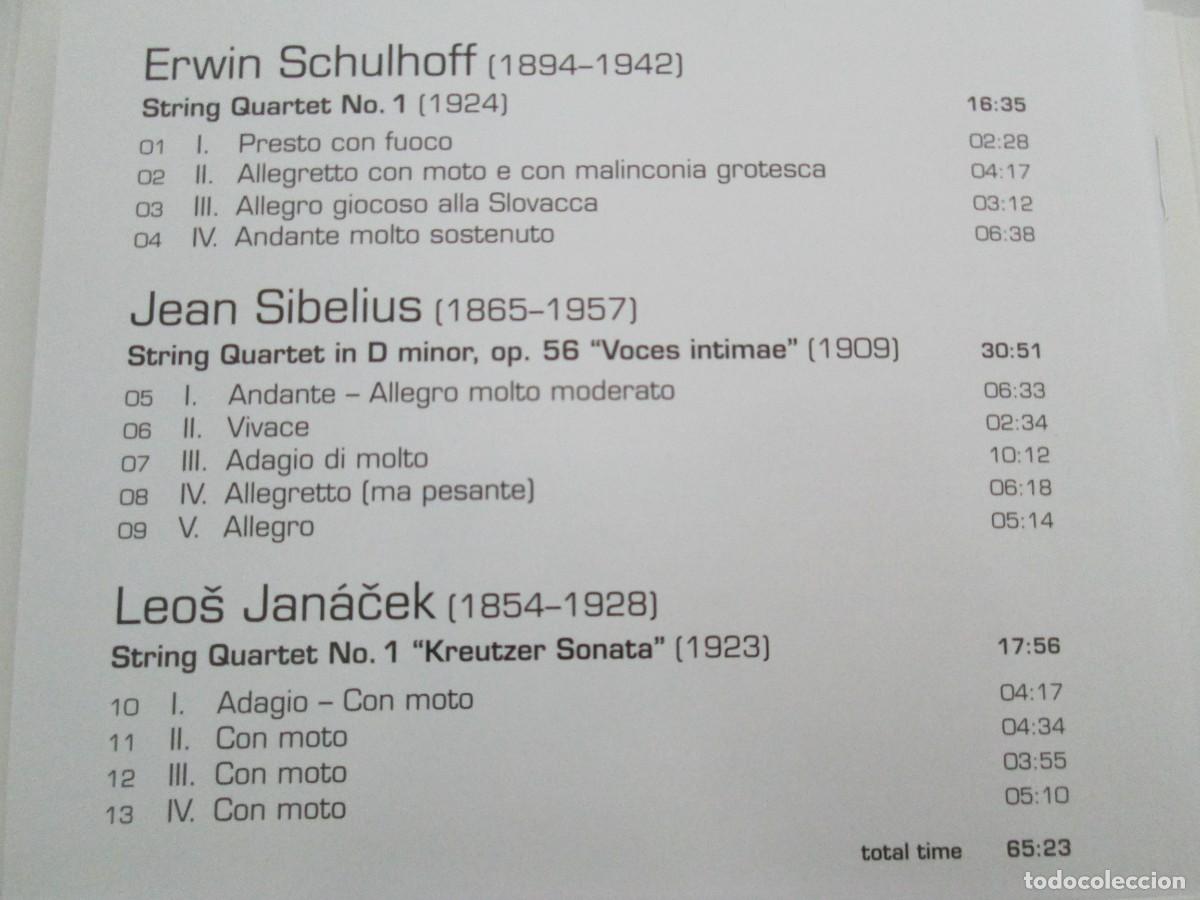 CDs de m&uacute;sica: SCHULHOFF. SIBELIUS. JANACEK. STRING QUARTETS. NEOS FUNDACION BBVA. CD. 2012 - Foto 6