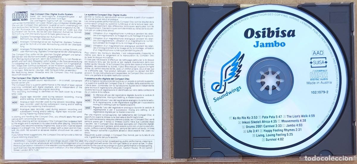 CDs de m&uacute;sica: OSIBISA - JAMBO (CD) 11 TEMAS - Foto 2