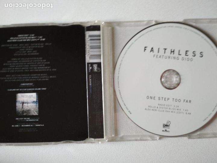 CDs de m&uacute;sica: faithless ft. dido - one step too far, cd single, 2002 - Foto 3