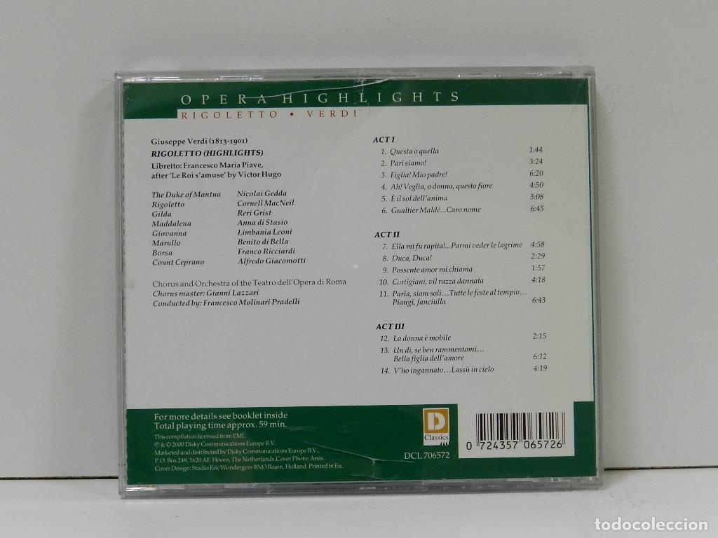 CDs de m&uacute;sica: DISCO CD. Verdi &ndash; Rigoletto. COMPACT DISC. - Foto 2