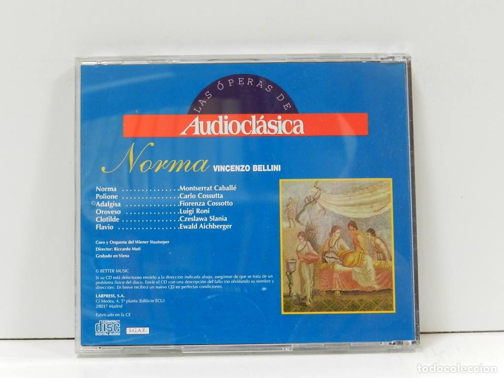 CDs de m&uacute;sica: DISCO CD. Las Operas de Audiocl&aacute;sica - Norma. COMPACT DISC. - Foto 2