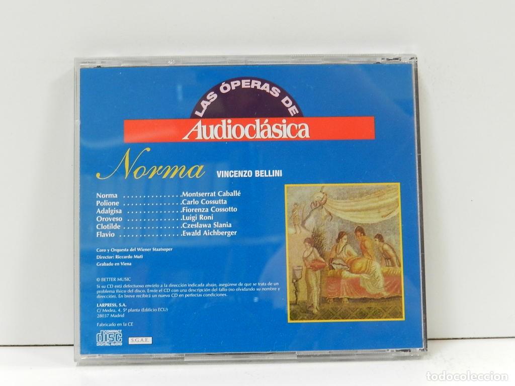 CDs de m&uacute;sica: DISCO CD. Las Operas de Audiocl&aacute;sica - Norma. COMPACT DISC. - Foto 2