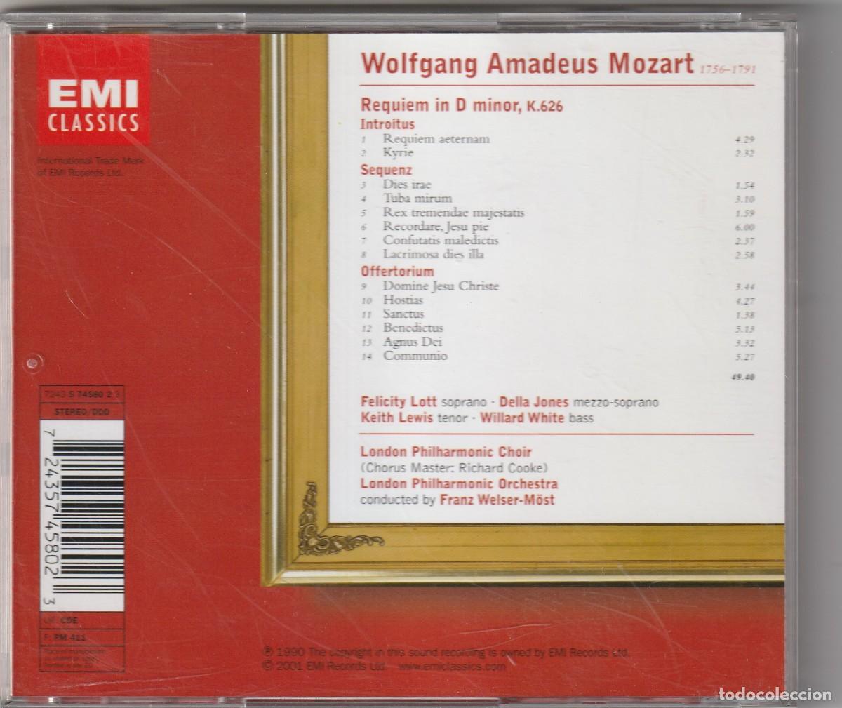 CDs de m&uacute;sica: MOZART - REQUIEM (CD EMI 2001) - Foto 2