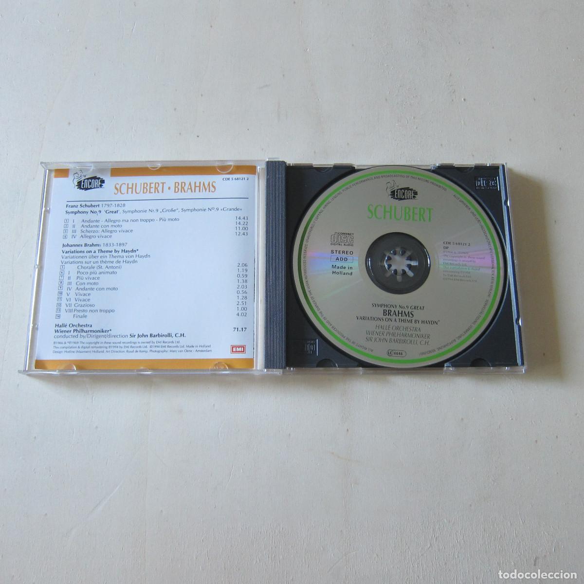 CDs de m&uacute;sica: SCHUBERT. SYMPHONY N&ordm;9. BRAHMS. - BARBIROLLI (EMI) CD - Foto 3