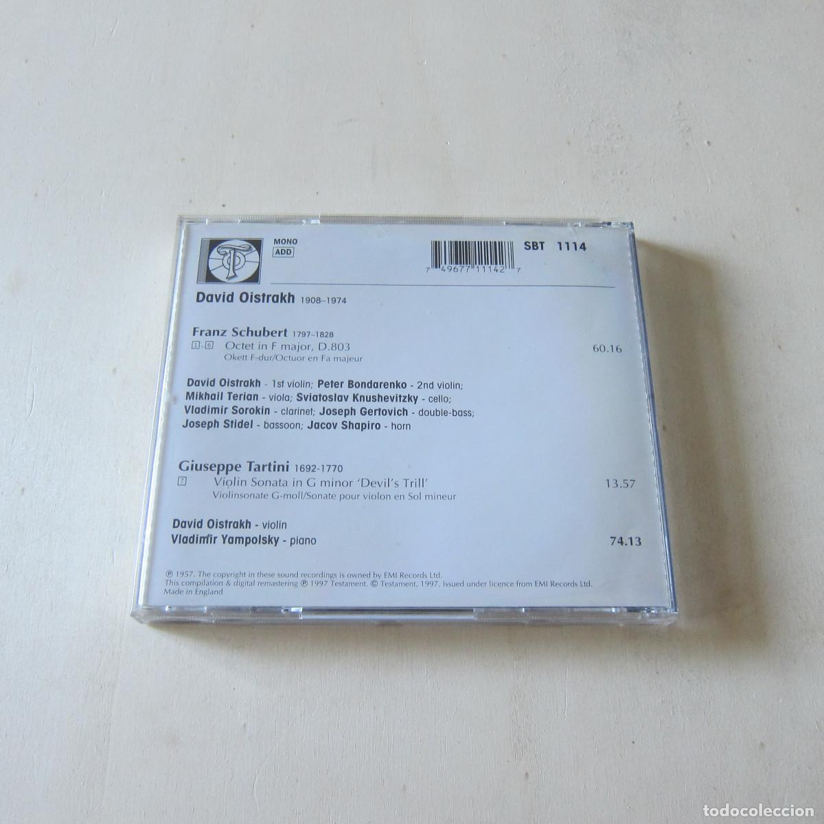 CDs de m&uacute;sica: DAVID OISTRAKH - SCHUBERT. TARTINI (EMI) CD - Foto 2