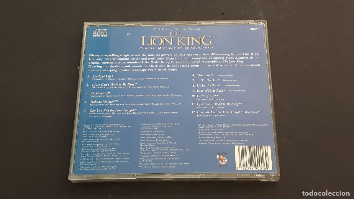 CDs de m&uacute;sica: CD THE LION KING - 1994 - Foto 3