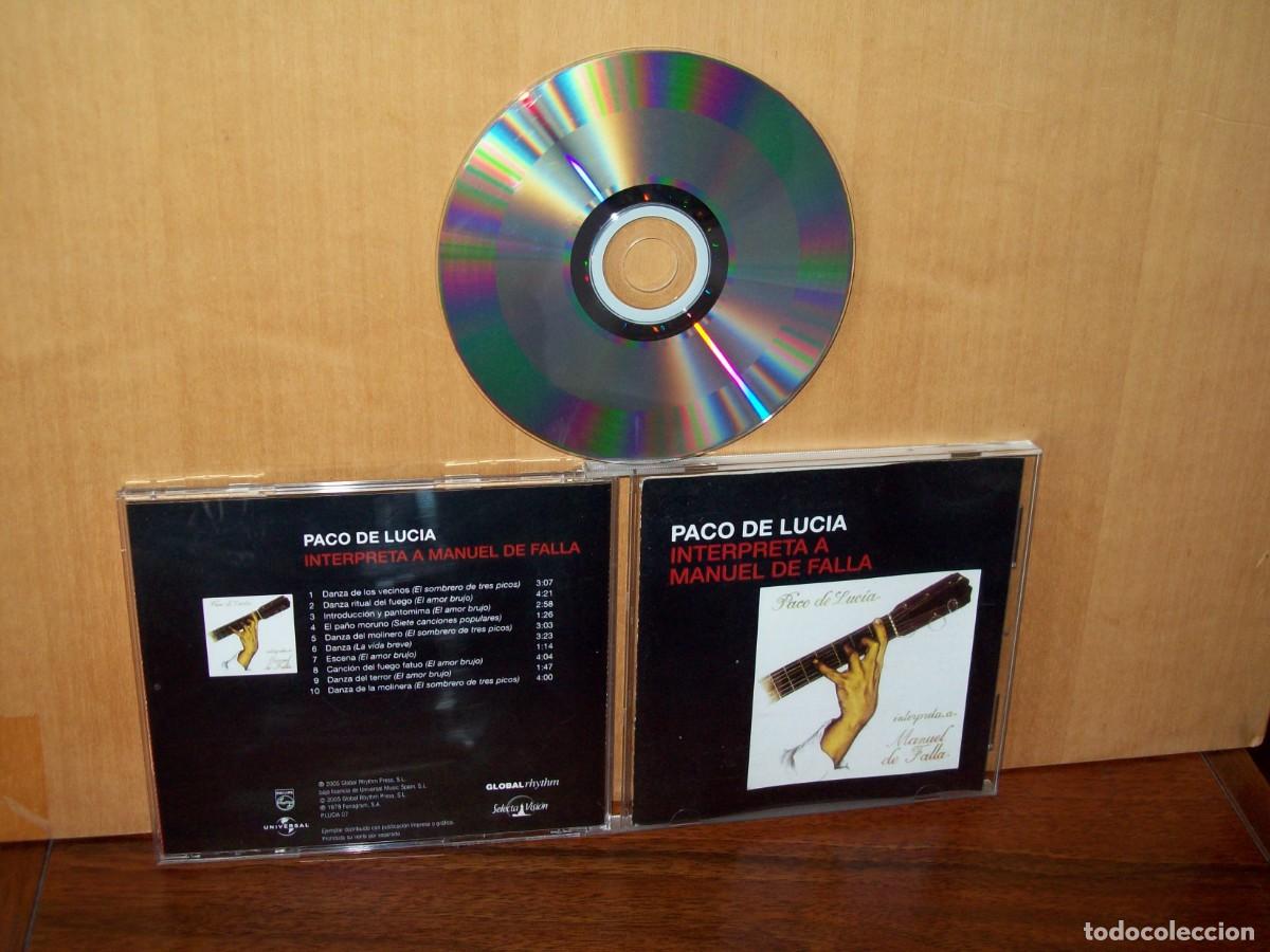 CDs de m&uacute;sica: PACO DE LUCIA INTERPRETA A MANUAL DE FALLA - CD 10 CANCIONES - Foto 1