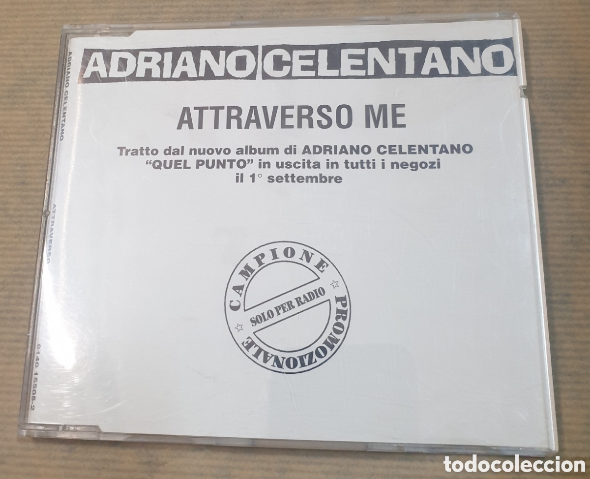 CDs de m&uacute;sica: Adriano Celentano - Atraves&oacute; me. Cd single - Foto 1