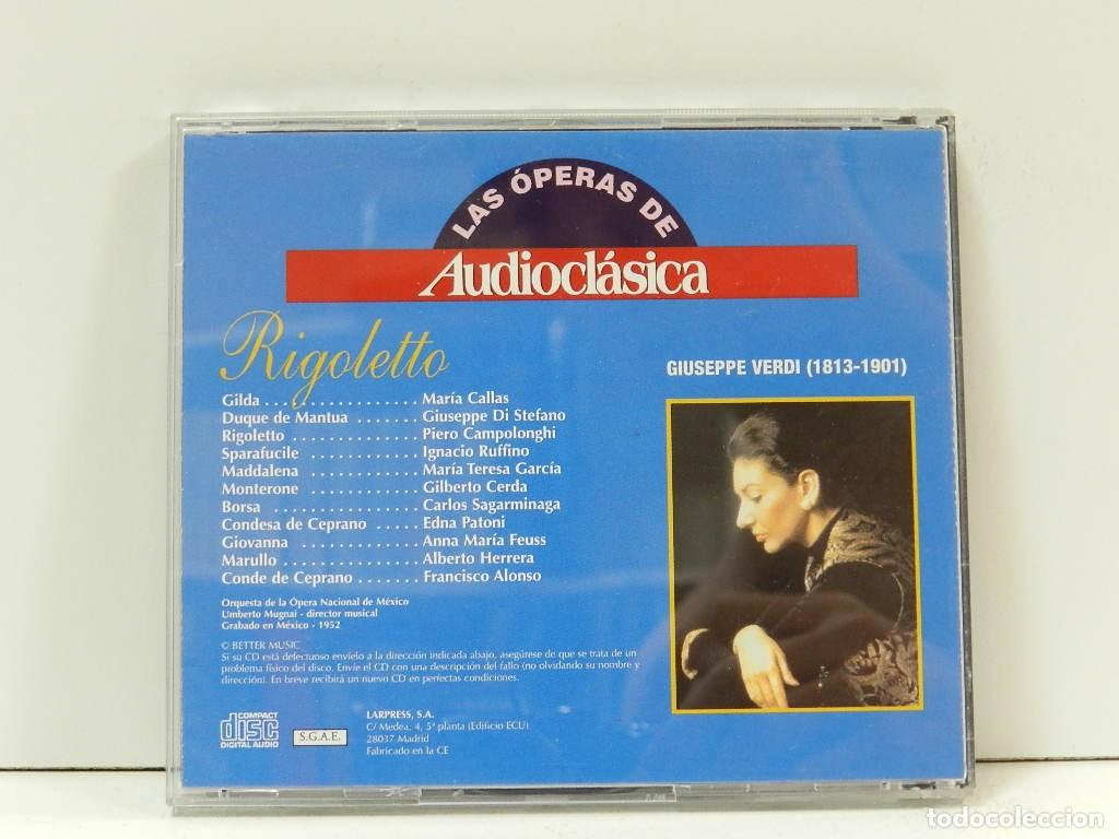 CDs de m&uacute;sica: DISCO CD. Las Operas de Audiocl&aacute;sica - Rigoletto. COMPACT DISC. - Foto 2