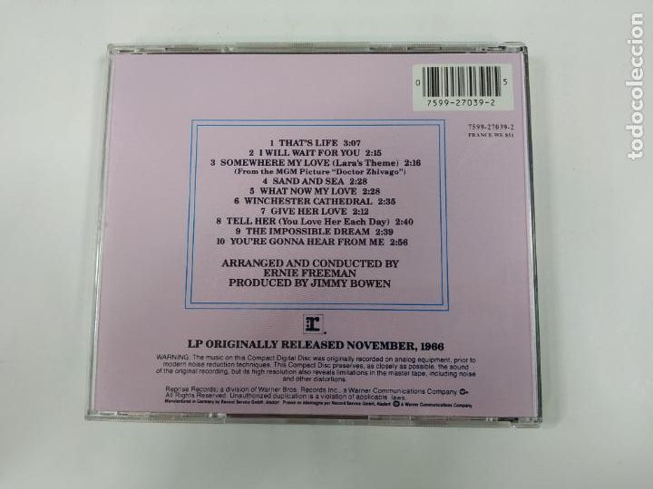CDs de m&uacute;sica: FRANK SINATRA - THATS LIFE - CD. TDKCD228 - Foto 3