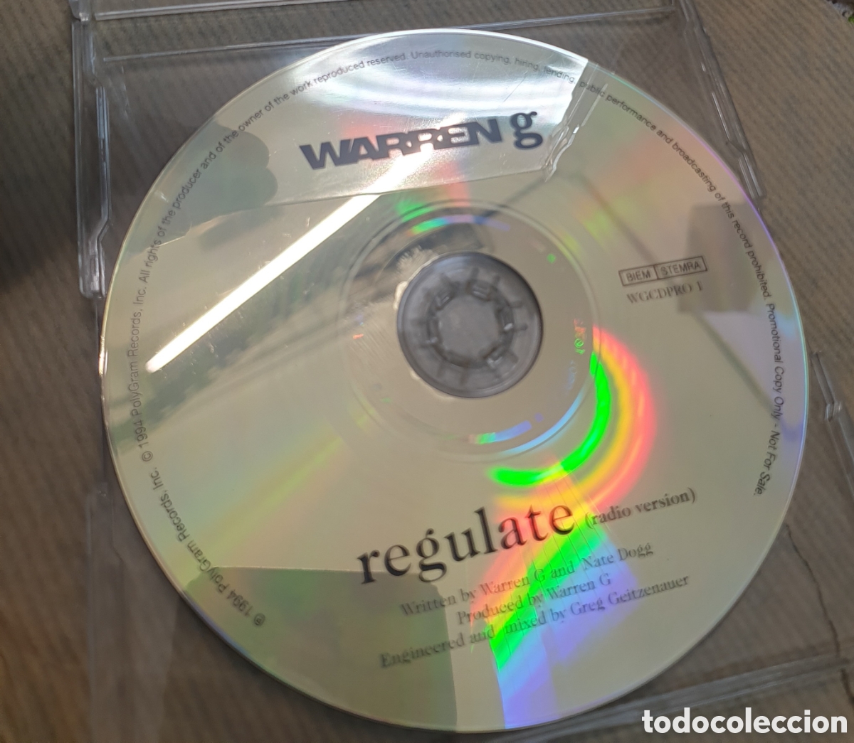 CDs de m&uacute;sica: Warren g - regulate. Cd single - Foto 1