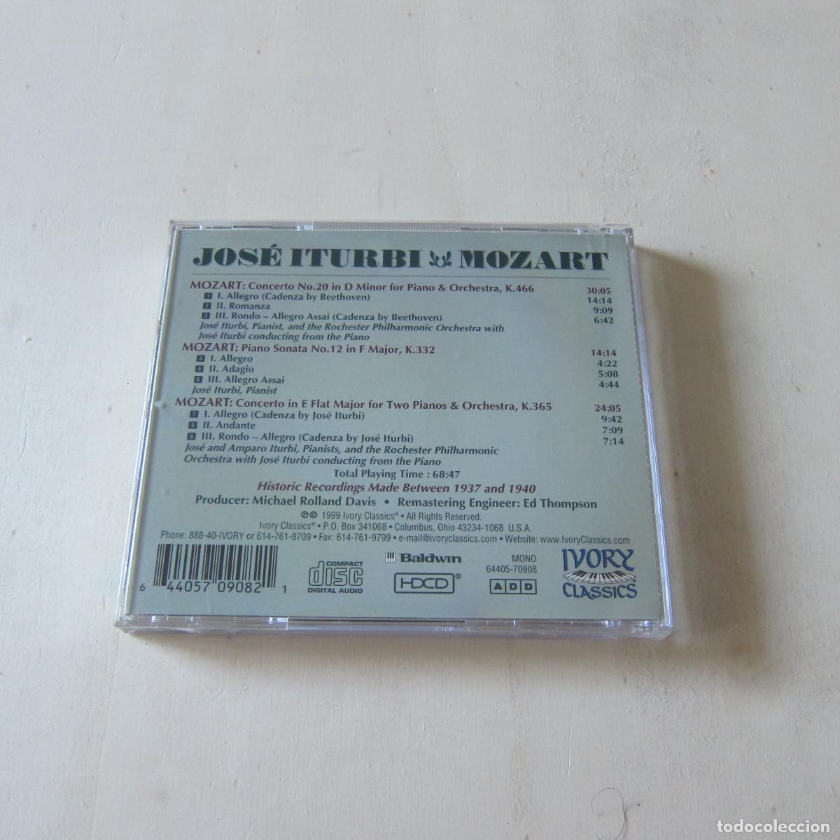 CDs de m&uacute;sica: JOS&Eacute; ITURBI - MOZART (IVORY CLASSICS) CD - Foto 2