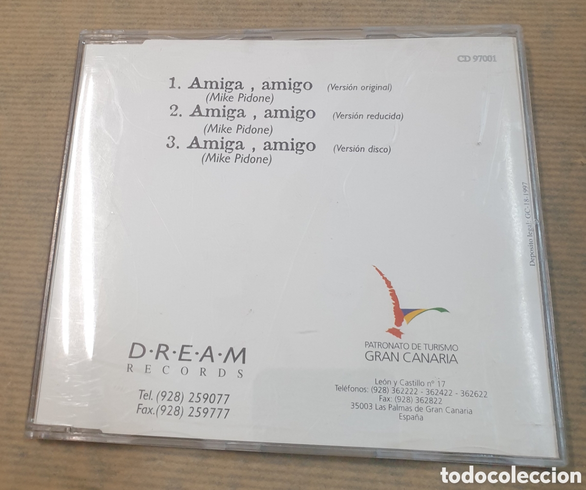 CDs de m&uacute;sica: Mike Pidone - Amiga, amigo. Cd single - Foto 1