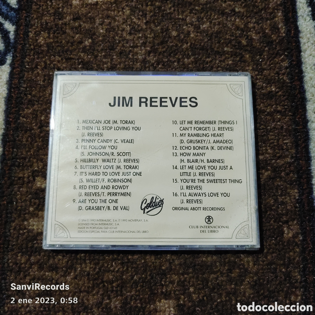 CDs de m&uacute;sica: JIM REEVES (LOS 60, LA GRAN DECADA DE LOS 60 PARA RECORDAR) - Foto 2
