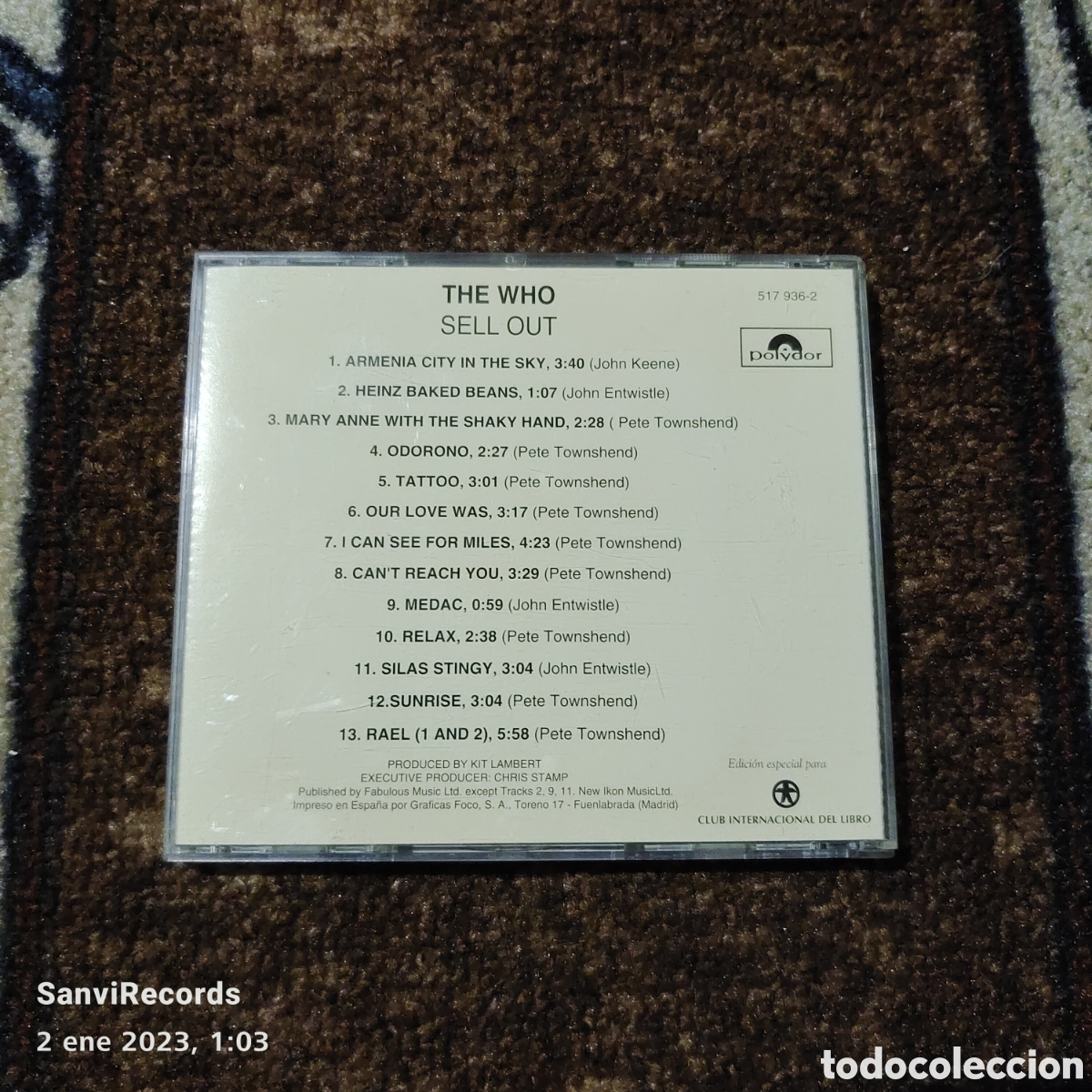 CDs de m&uacute;sica: THE WHO (LOS 60, LA GRAN DECADA DE LOS 60 PARA RECORDAR) - Foto 2