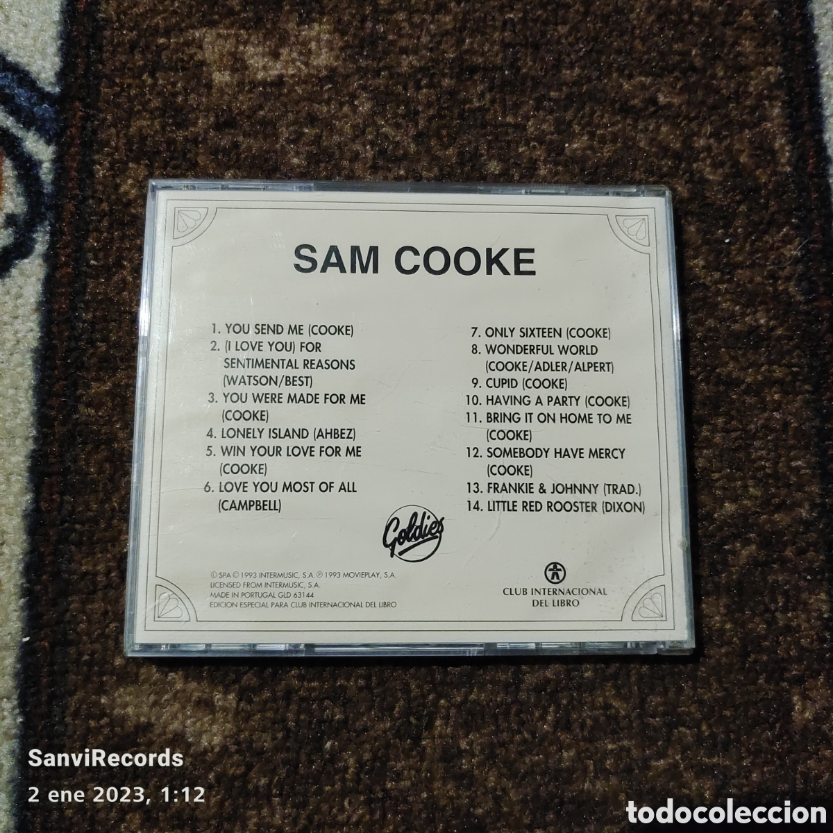 CDs de m&uacute;sica: SAM COOKE (LOS 60, LA GRAN DECADA DE LOS 60 PARA RECORDAR) - Foto 2