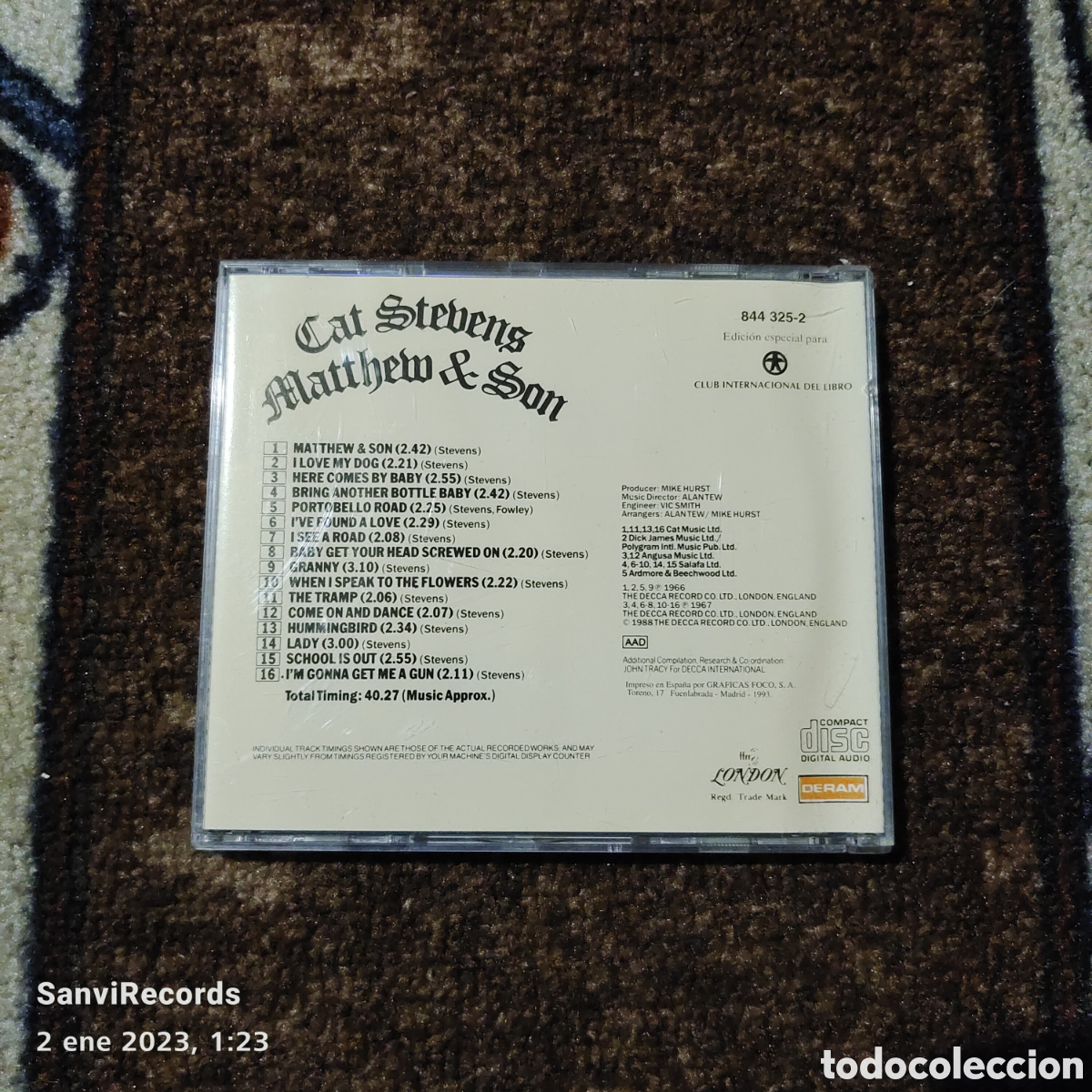 CDs de m&uacute;sica: CAT STEVENS (LOS 60, LA GRAN DECADA DE LOS 60 PARA RECORDAR) - Foto 2