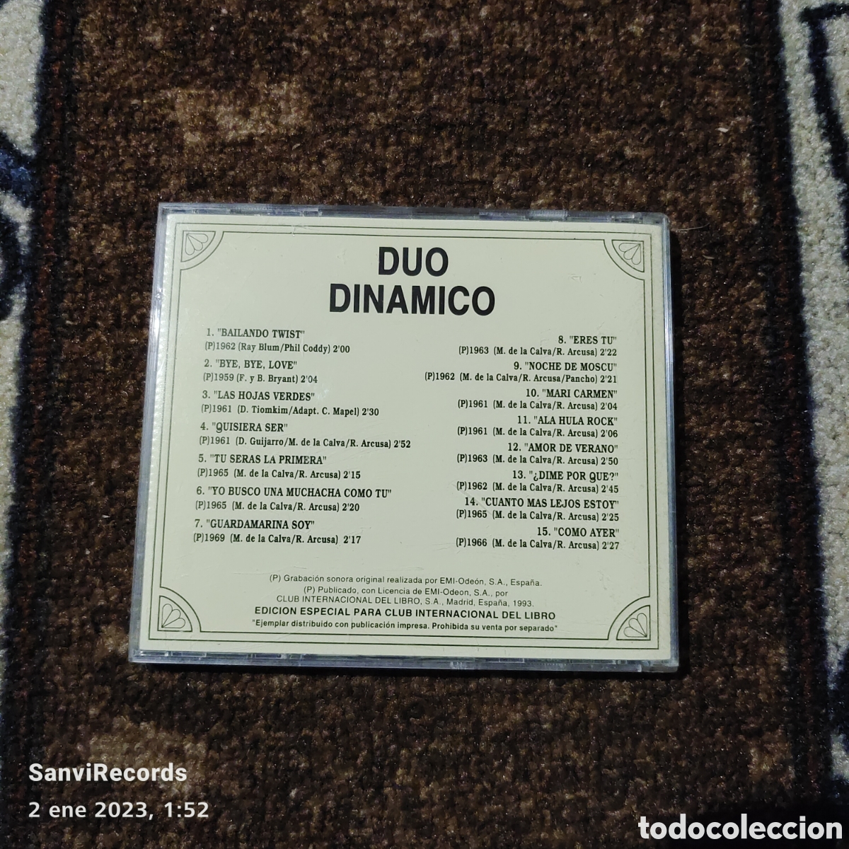 CDs de m&uacute;sica: DUO DIN&Aacute;MICO (LOS 60, LA GRAN DECADA DE LOS 60 PARA RECORDAR) - Foto 2
