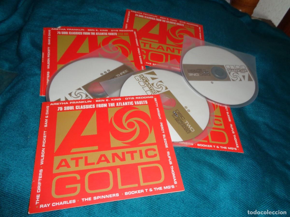 CDs de m&uacute;sica: ATLANTIC GOLD : RAY CHARLES, SPINNERS, RUFUS THOMAS... 3 CD&acute;S + LIBRETO. IMPECABLE ( SIN LA CAJA)(#) - Foto 1