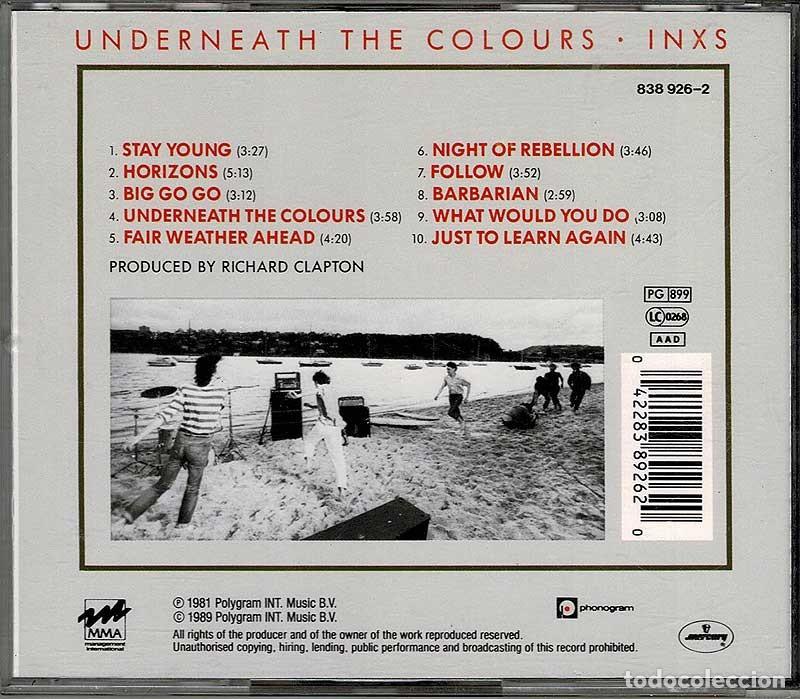 CDs de m&uacute;sica: INXS - Underneath The Colours. CD - Foto 2
