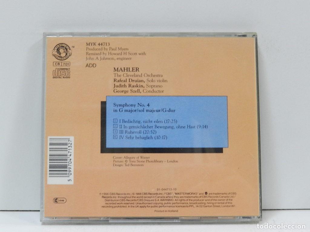 CDs de m&uacute;sica: DISCO CD. Gustav Mahler &ndash; Symphony No. 4. COMPACT DISC. - Foto 2